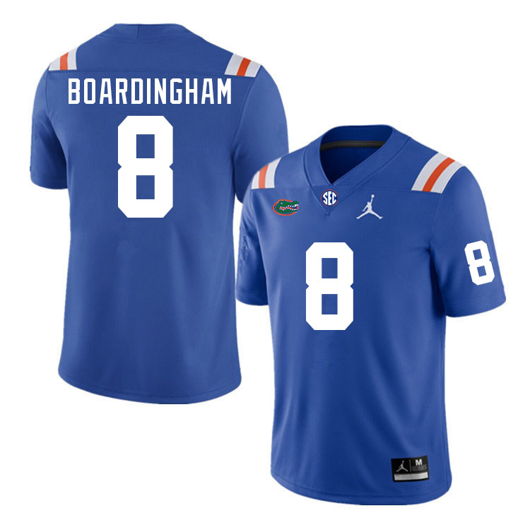 Men #8 Arlis Boardingham Florida Gators College Football Jerseys Stitched Sale-Throwback